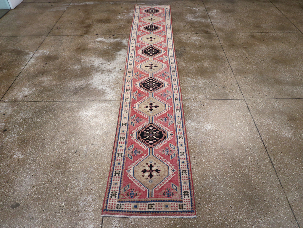 Vintage Persian Serab Runner, No.29153 - Staging