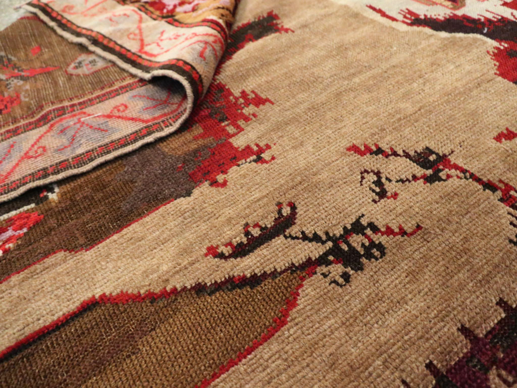 Vintage Pictorial Karabagh Rug, No.29157 - Staging