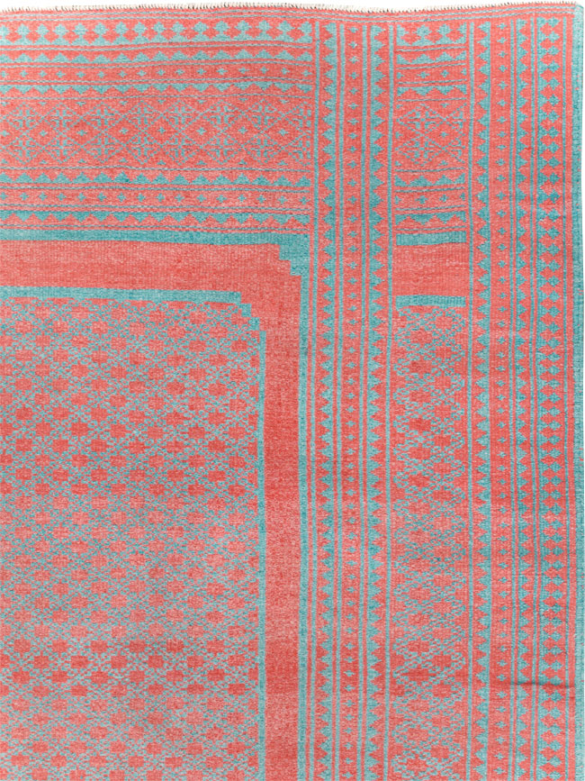 Vintage Persian Flatweave Kilim Accent Carpet, No.29163 - Staging