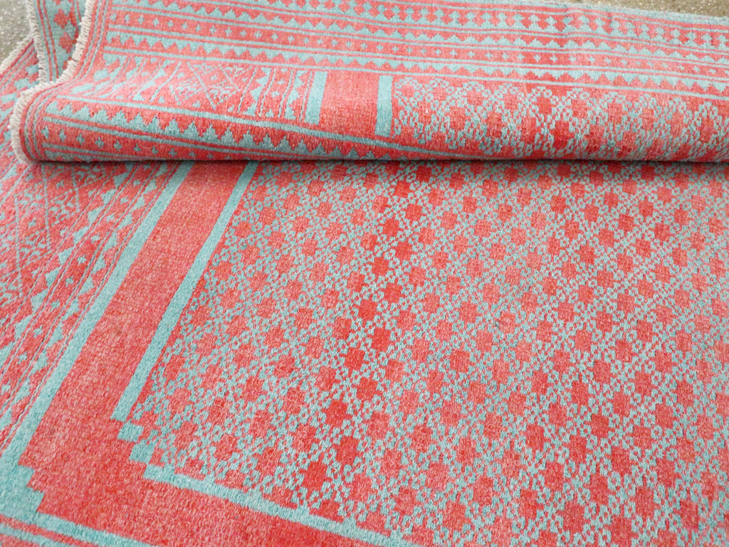 Vintage Persian Flatweave Kilim Accent Carpet, No.29163 - Staging