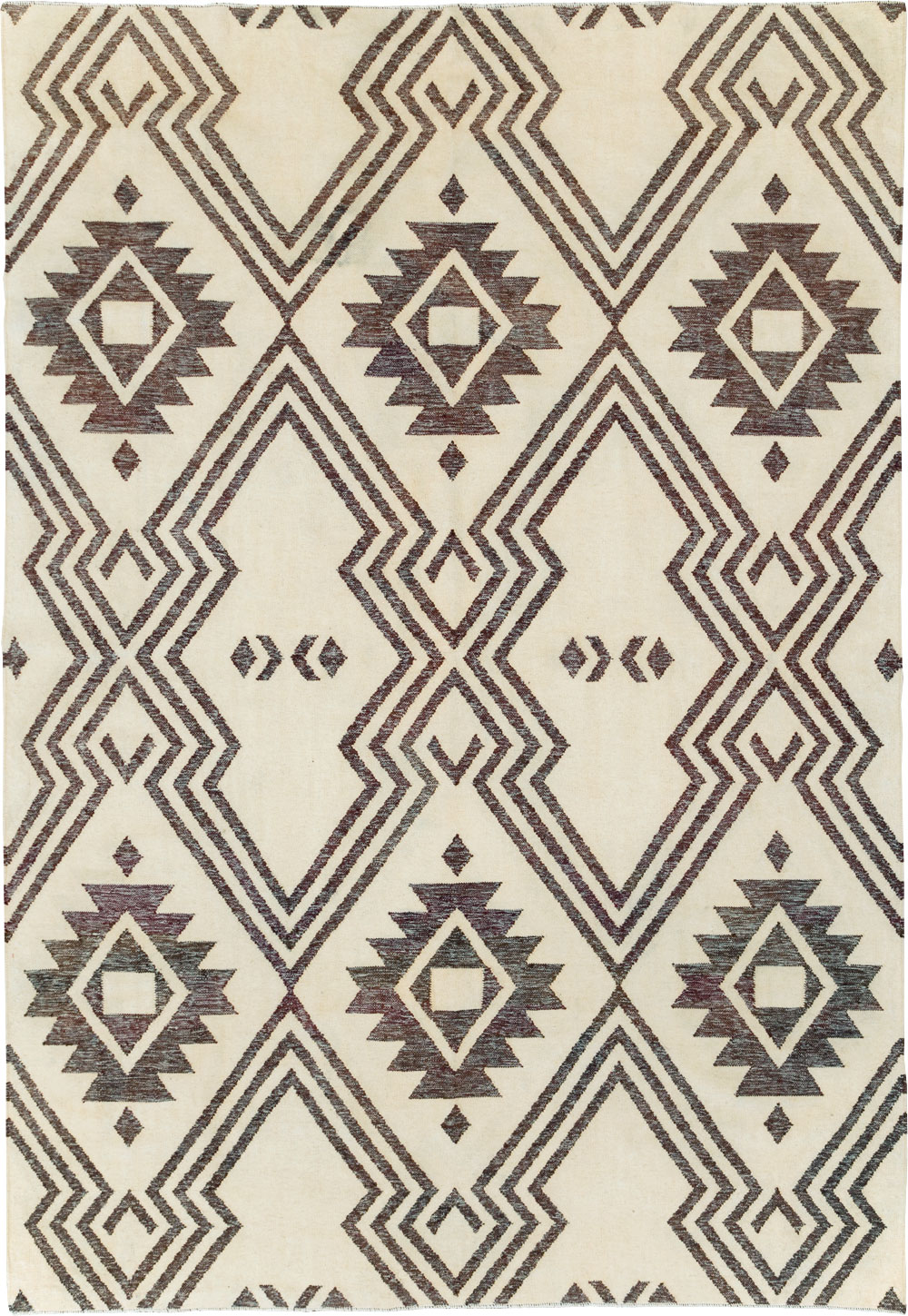 Contemporary Handmade Turkish Flatweave Kilim, No.29164 - Staging