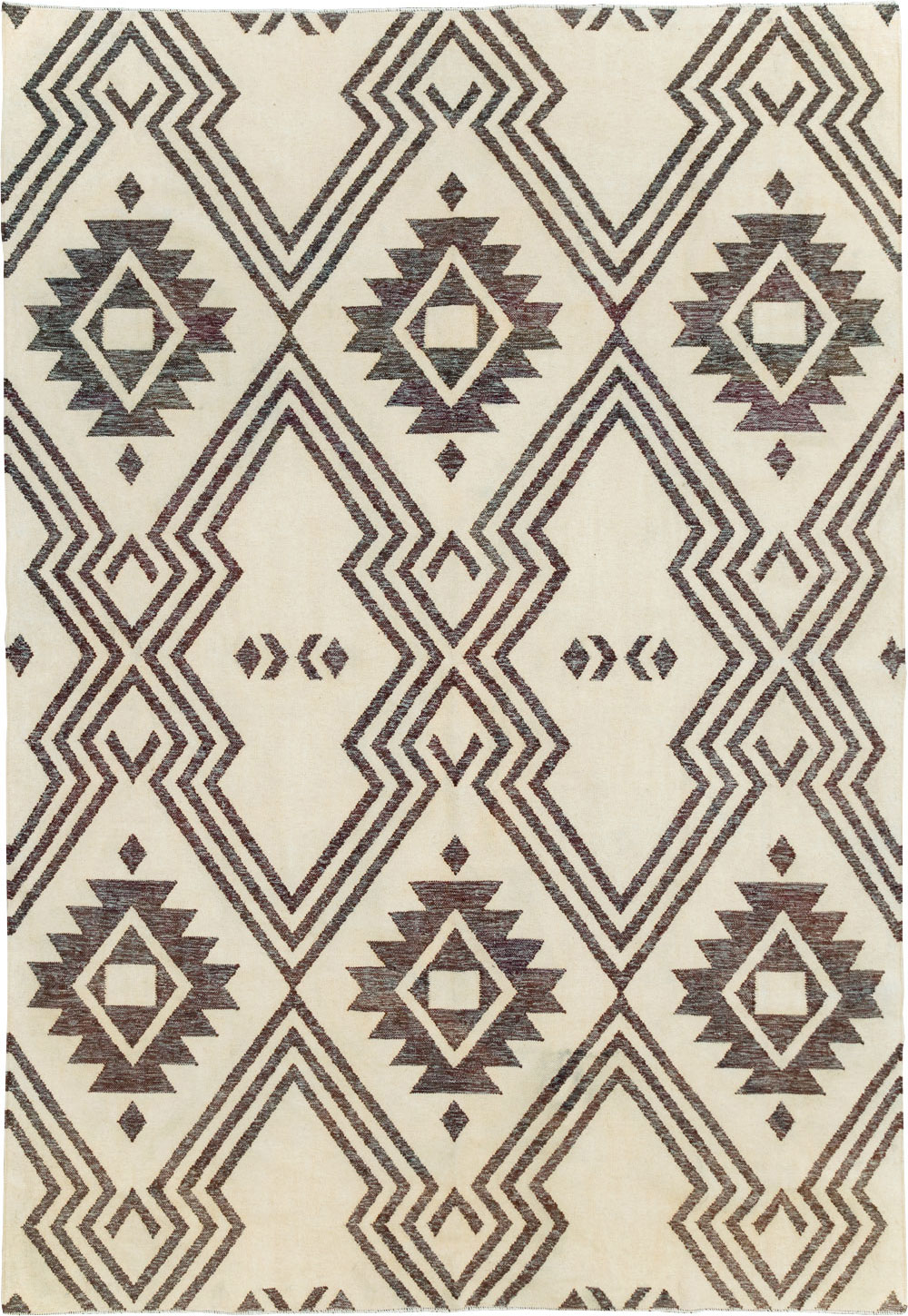 Contemporary Handmade Turkish Flatweave Kilim, No.29164 - Staging