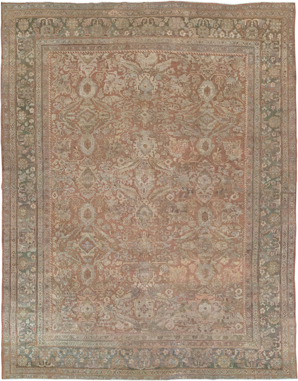 Vintage Persian Mahal Room Size Carpet, No.29190 - Staging