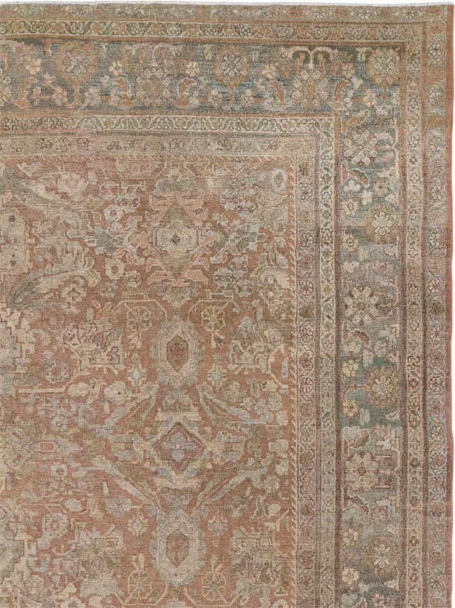 Vintage Persian Mahal Room Size Carpet, No.29190 - Staging