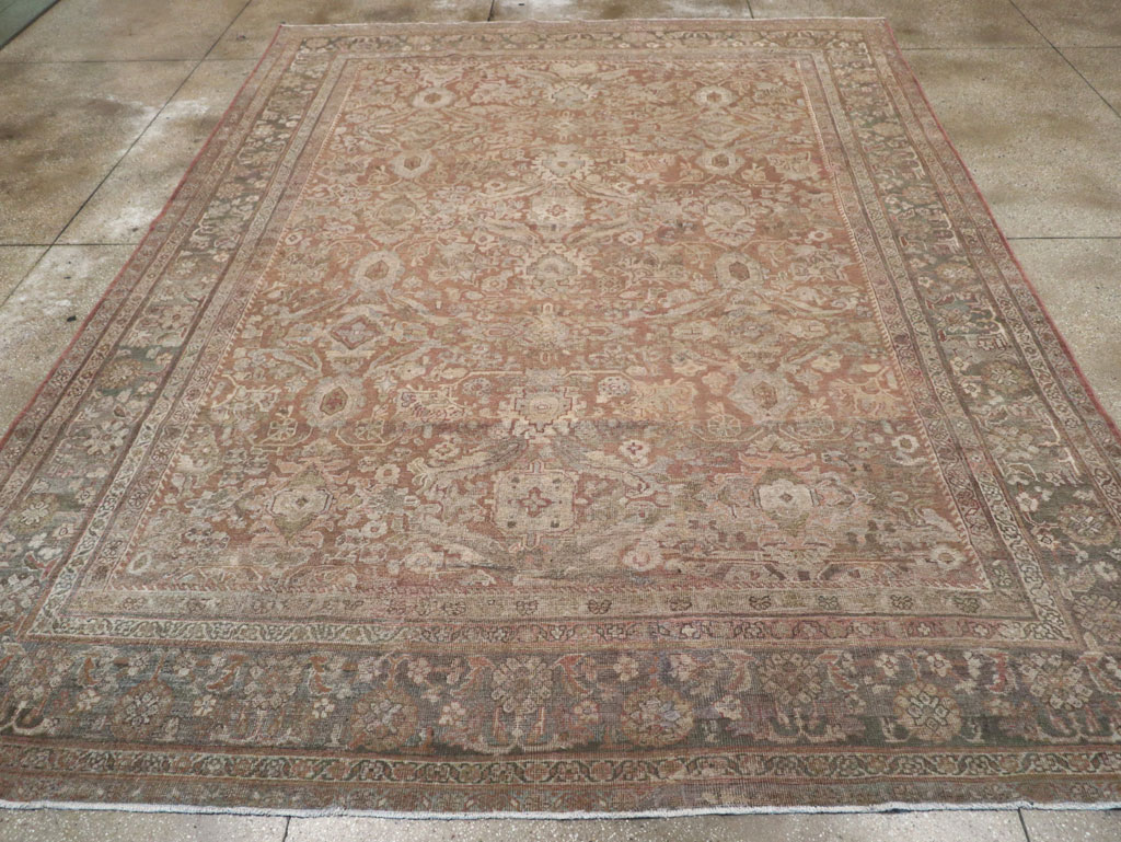 Vintage Persian Mahal Room Size Carpet, No.29190 - Staging