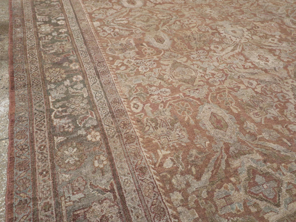 Vintage Persian Mahal Room Size Carpet, No.29190 - Staging