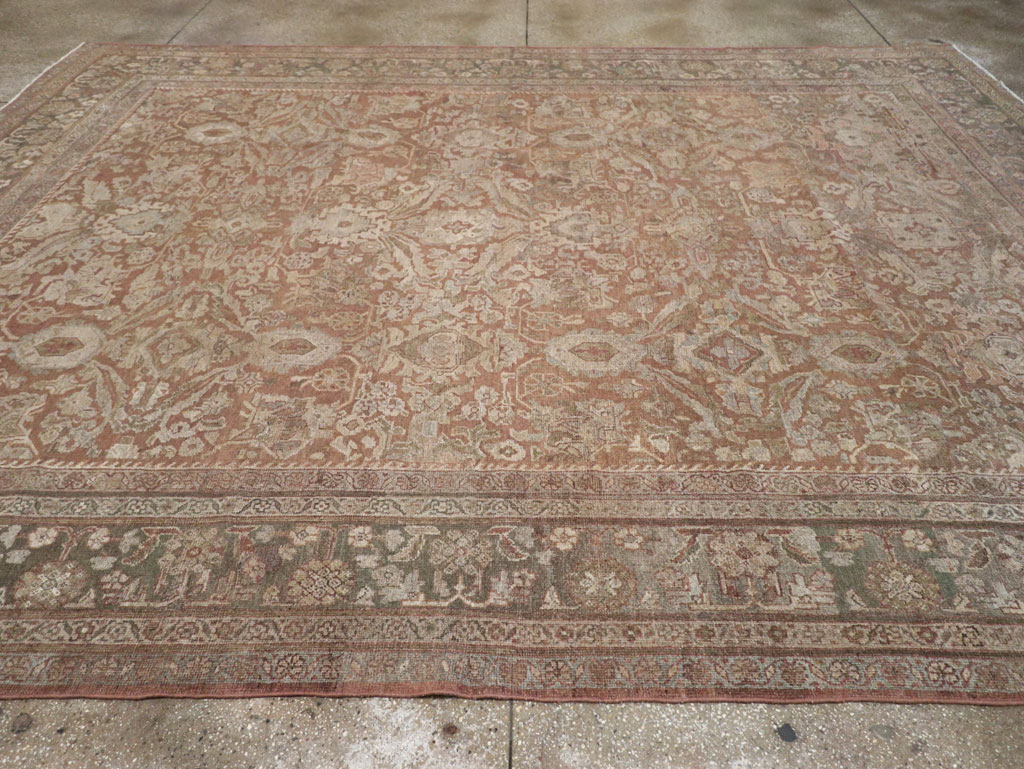 Vintage Persian Mahal Room Size Carpet, No.29190 - Staging