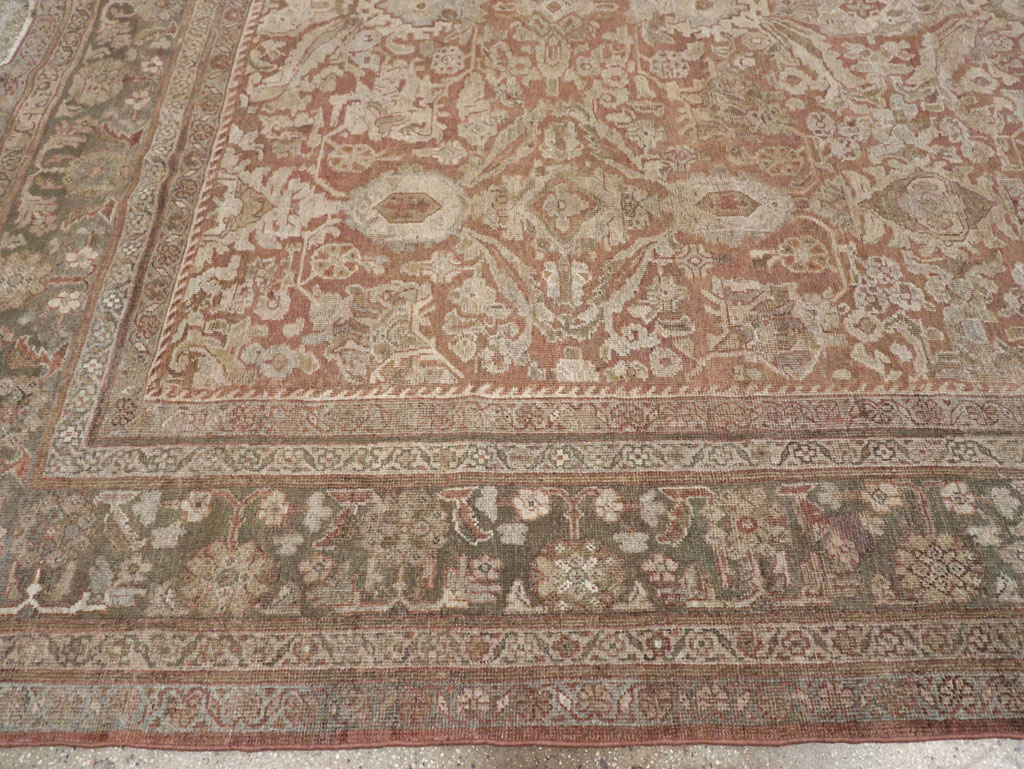 Vintage Persian Mahal Room Size Carpet, No.29190 - Staging