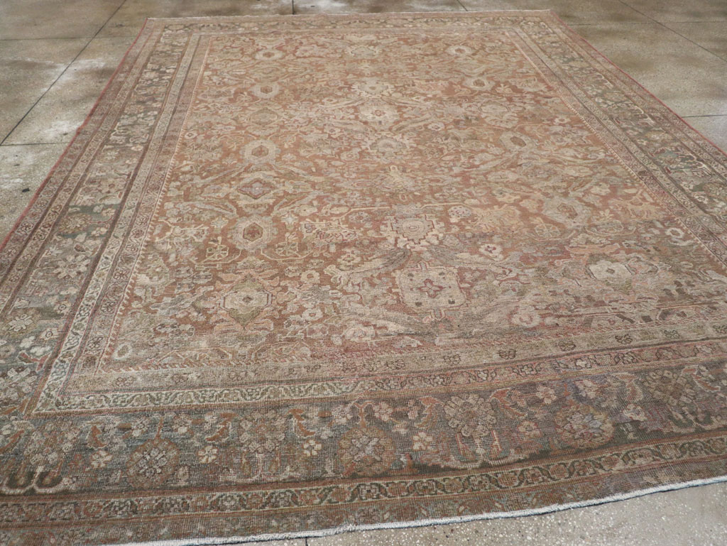 Vintage Persian Mahal Room Size Carpet, No.29190 - Staging