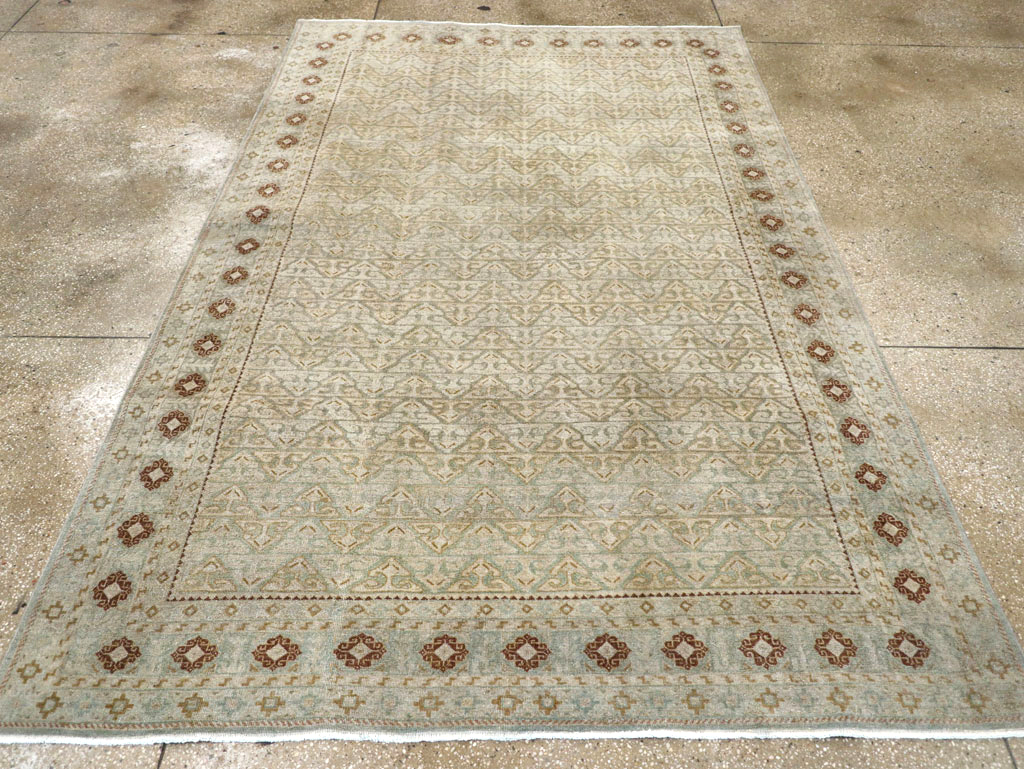 Vintage Persian Kashan Accent Carpet, No.29193 - Staging