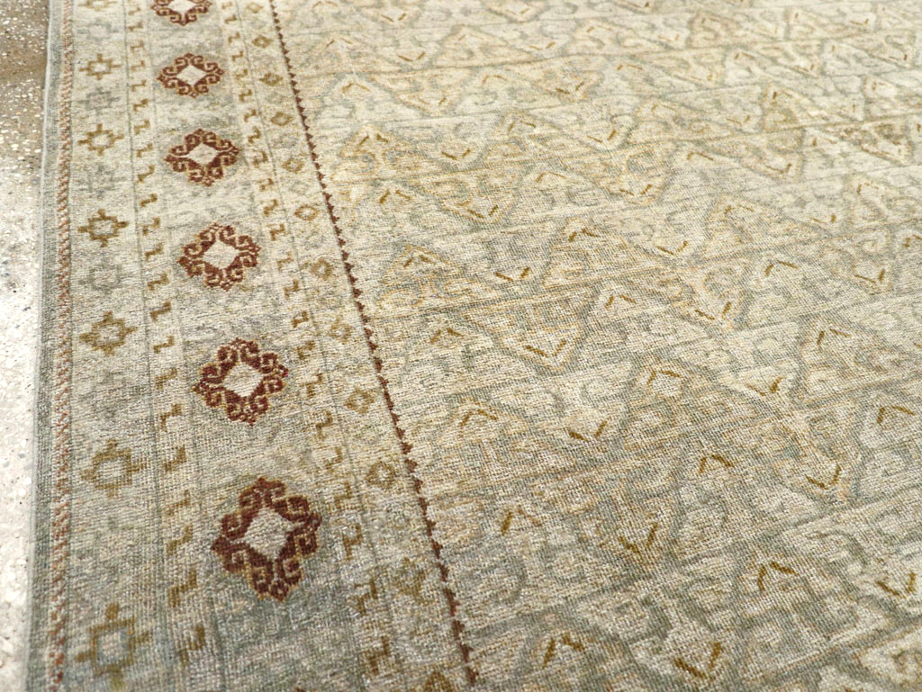 Vintage Persian Kashan Accent Carpet, No.29193 - Staging