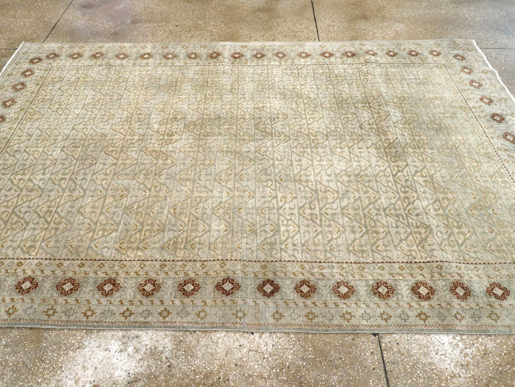 Vintage Persian Kashan Accent Carpet, No.29193 - Staging