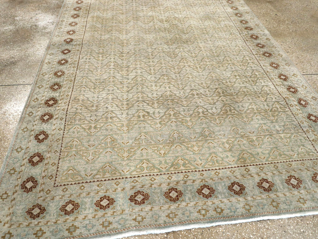 Vintage Persian Kashan Accent Carpet, No.29193 - Staging