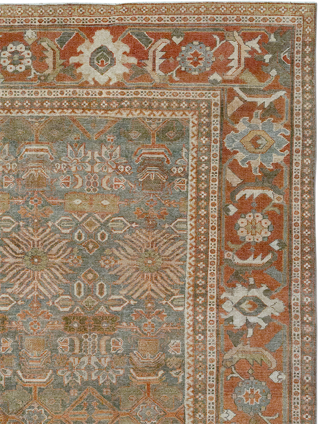 Antique Persian Mahal Room Size Carpet, No.29195 - Staging