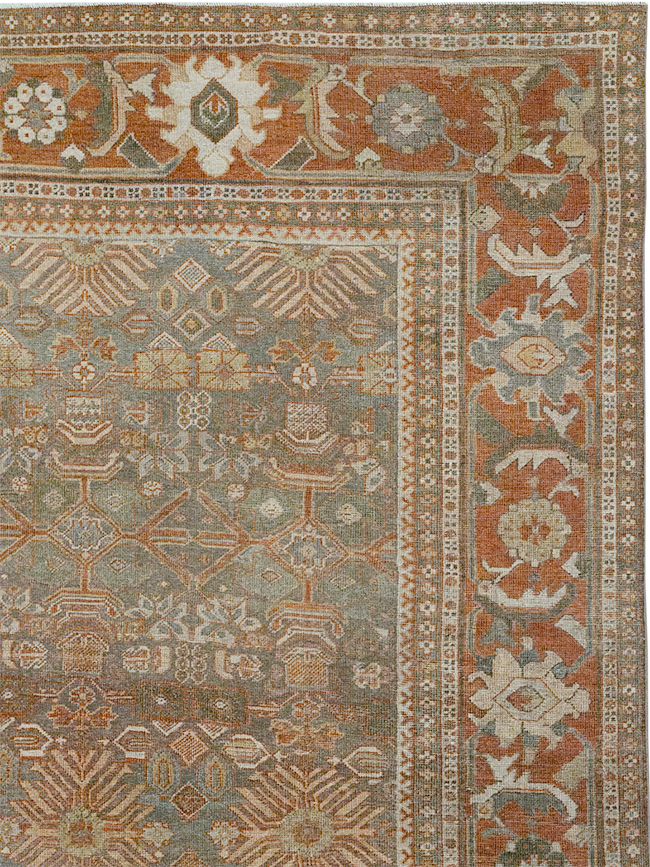 Antique Persian Mahal Room Size Carpet, No.29195 - Staging