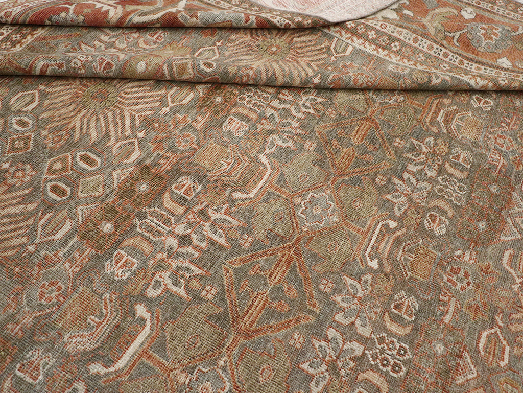 Antique Persian Mahal Room Size Carpet, No.29195 - Staging