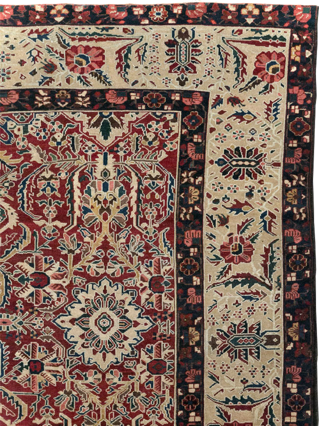 Vintage Persian Bakhtiari Tribal Room Size Carpet, No.29197 - Staging