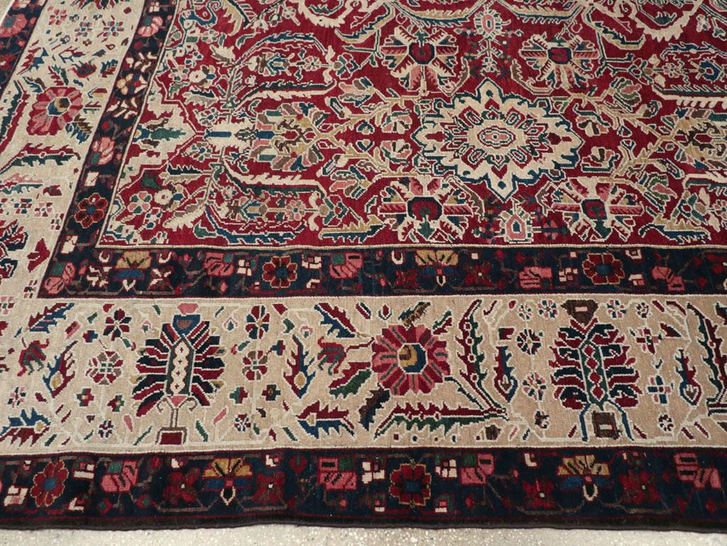 Vintage Persian Bakhtiari Tribal Room Size Carpet, No.29197 - Staging