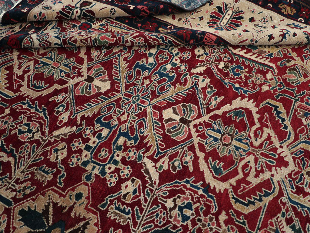 Vintage Persian Bakhtiari Tribal Room Size Carpet, No.29197 - Staging