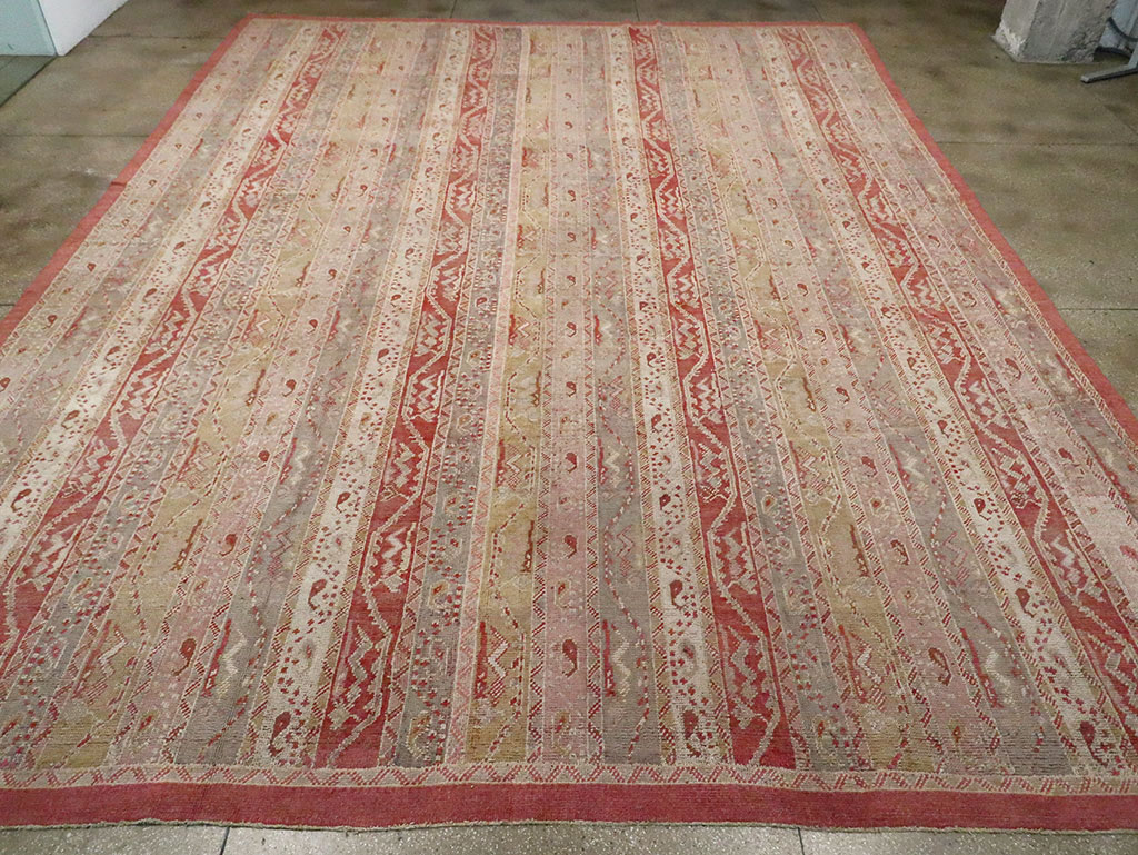 Antique Turkish Oushak Oversize Carpet, No.29198 - Staging