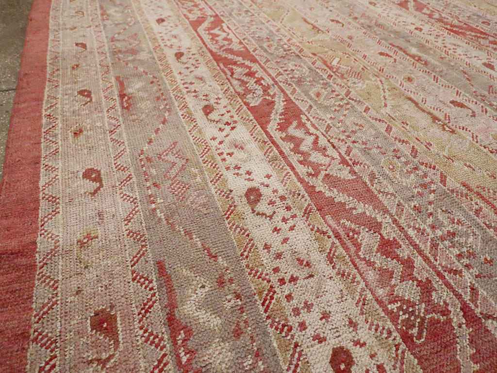 Antique Turkish Oushak Oversize Carpet, No.29198 - Staging