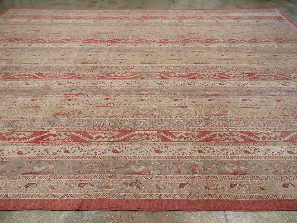 Antique Turkish Oushak Oversize Carpet, No.29198 - Staging