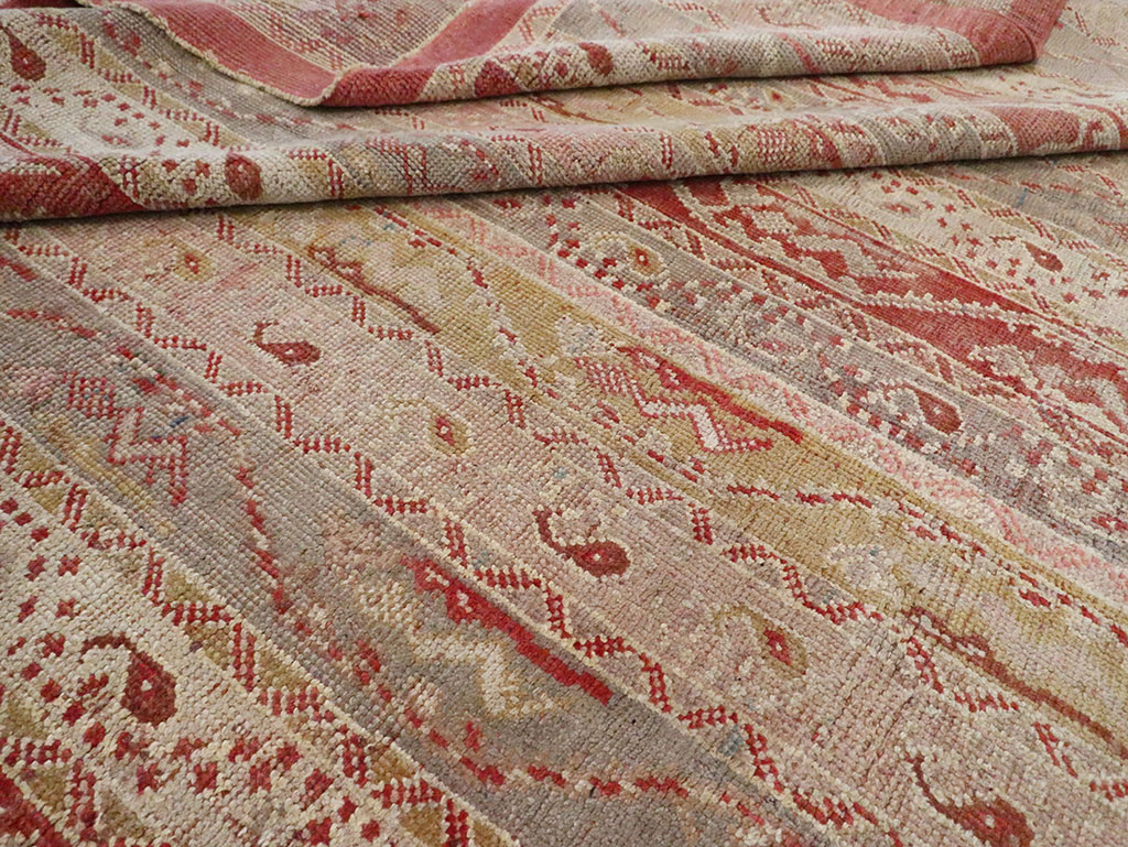 Antique Turkish Oushak Oversize Carpet, No.29198 - Staging