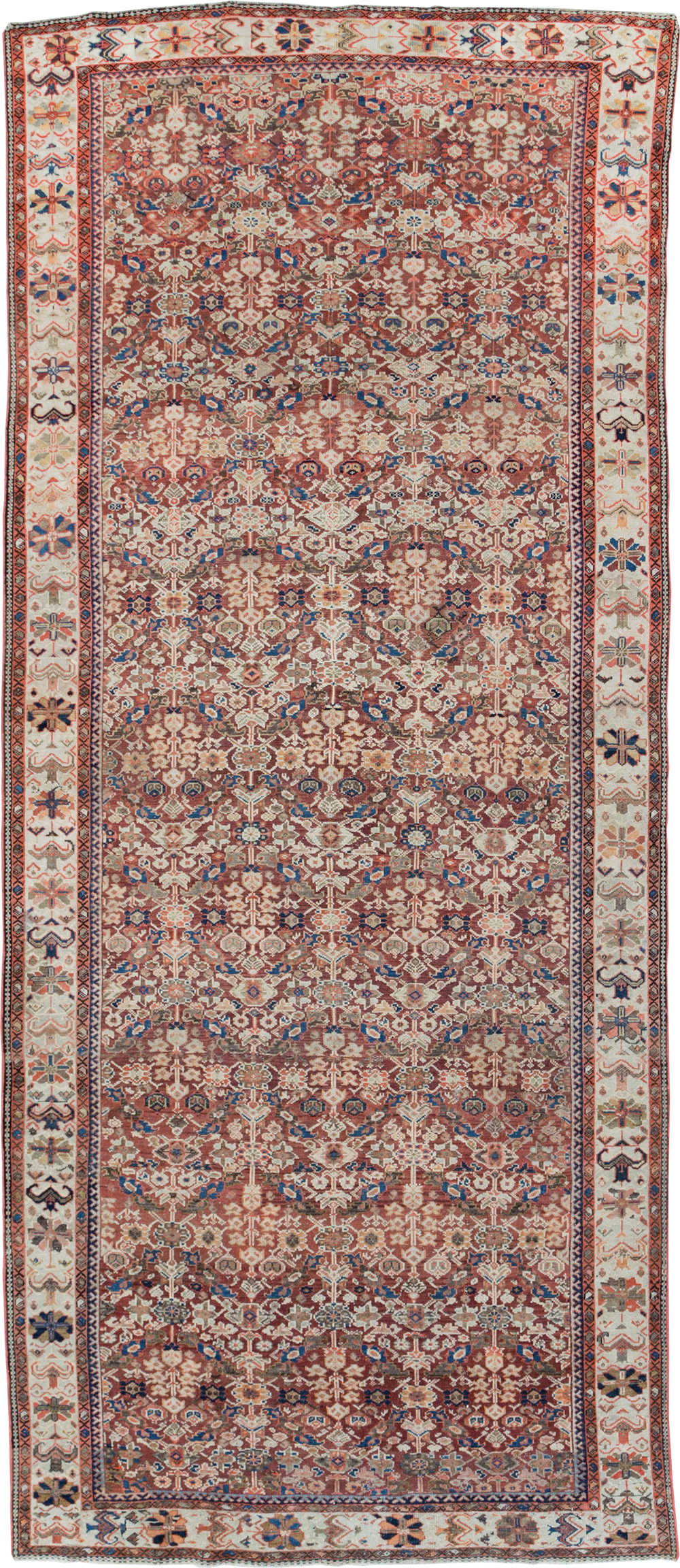 Antique Persian Malayer Gallery Carpet, No.29203 - Staging
