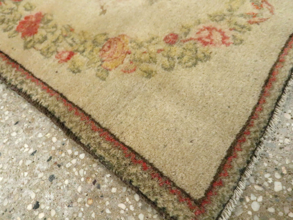 Antique Persian Kashan Throw Rug (Pair: 2 of 2), No.29213 - Staging