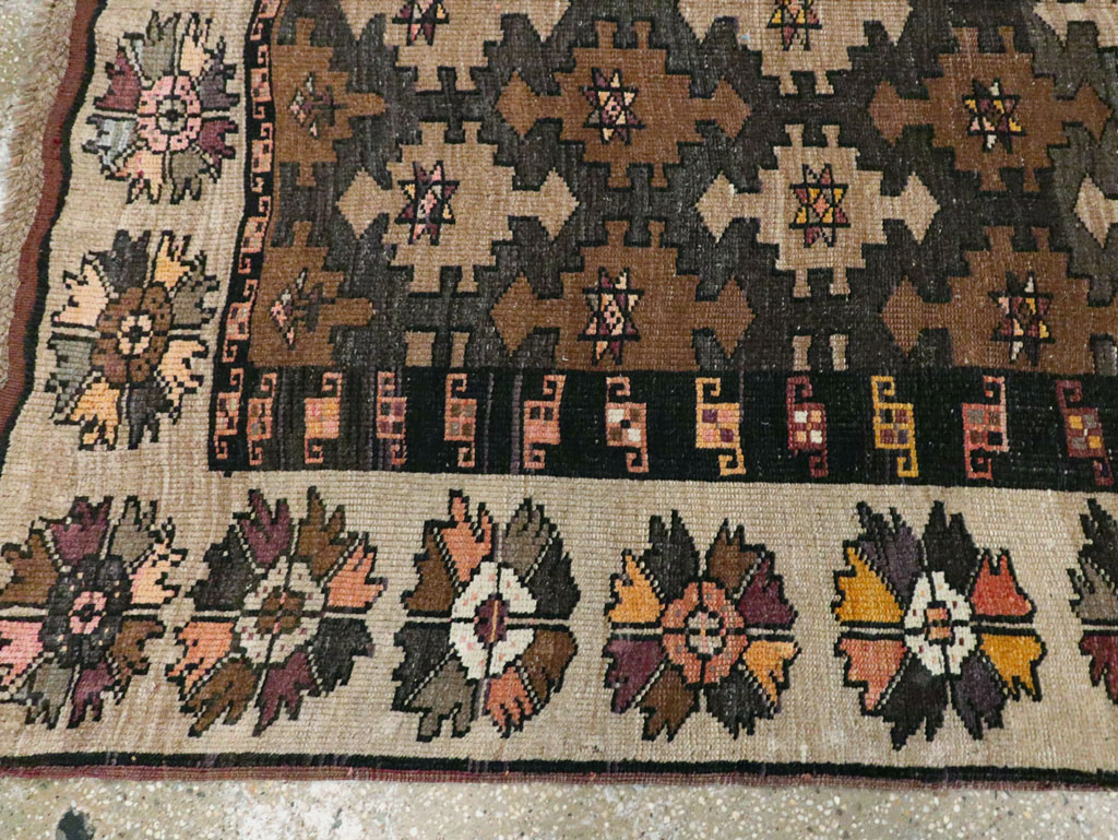 Vintage Turkish Anatolian Wide Gallery Runner, No.29223 - Staging