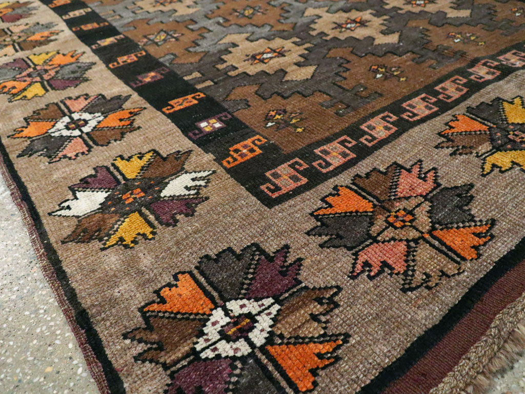 Vintage Turkish Anatolian Wide Gallery Runner, No.29223 - Staging