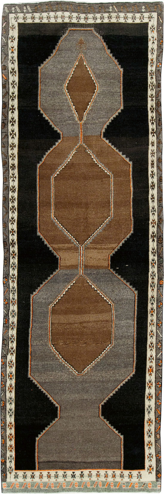 Vintage Turkish Anatolian Wide Gallery Runner, No.29229 - Staging