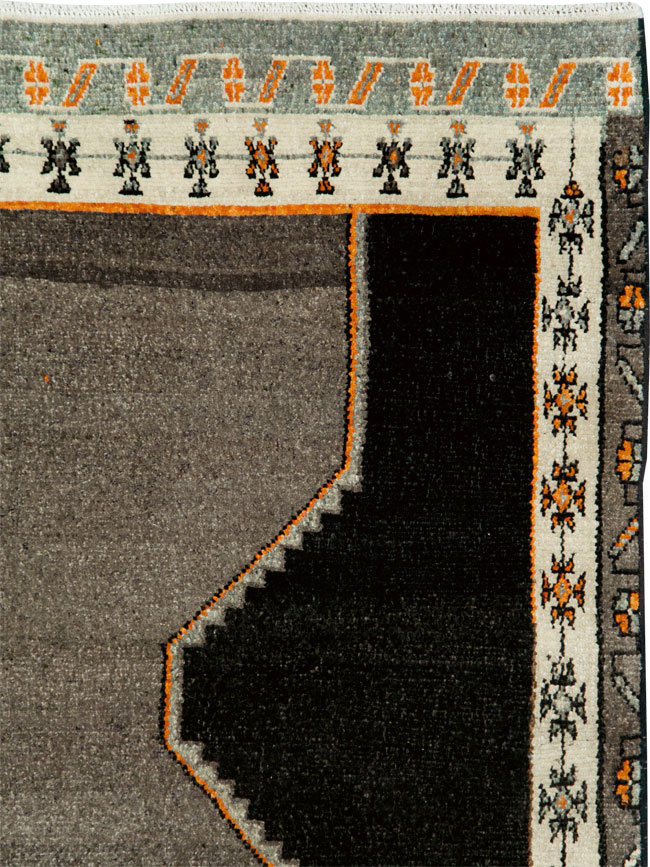 Vintage Turkish Anatolian Wide Gallery Runner, No.29229 - Staging