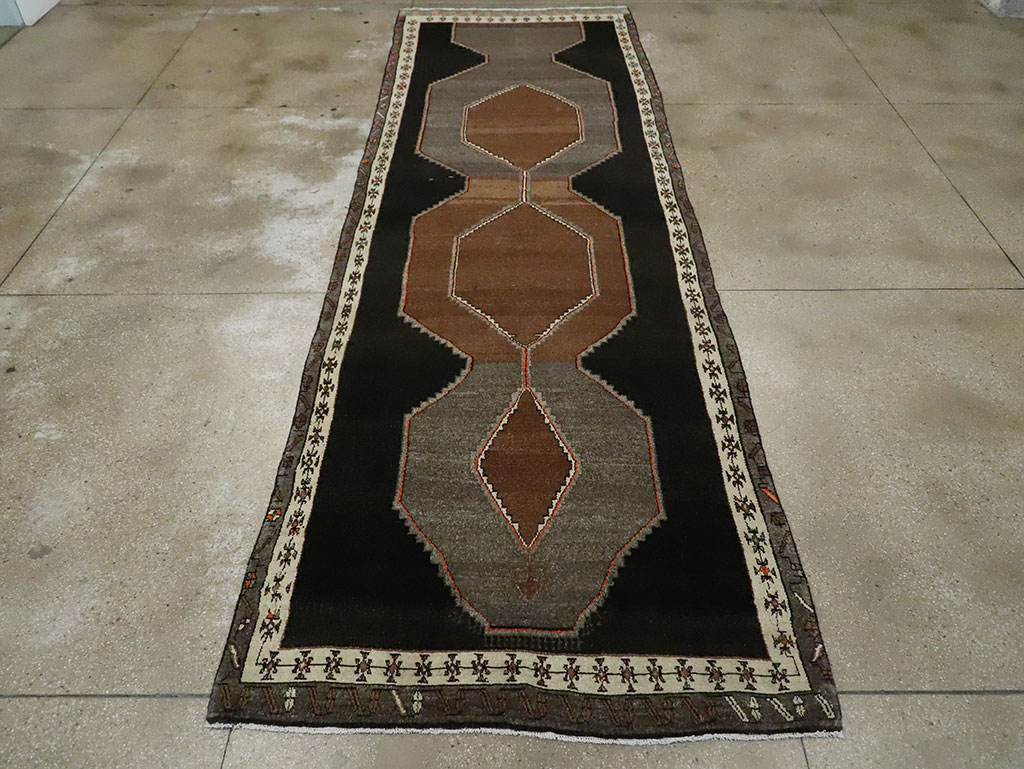 Vintage Turkish Anatolian Wide Gallery Runner, No.29229 - Staging
