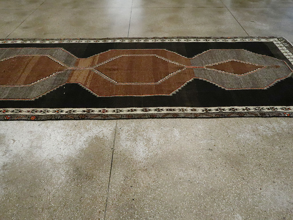 Vintage Turkish Anatolian Wide Gallery Runner, No.29229 - Staging