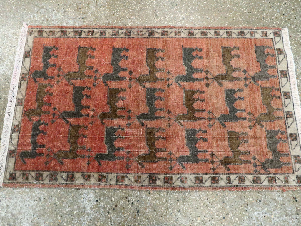 Vintage Anatolian Pictorial Rug, No.29230 - Staging
