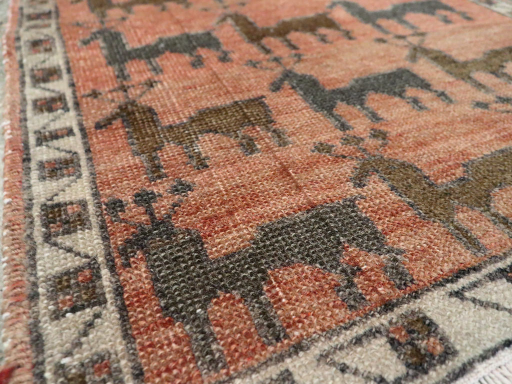 Vintage Anatolian Pictorial Rug, No.29230 - Staging