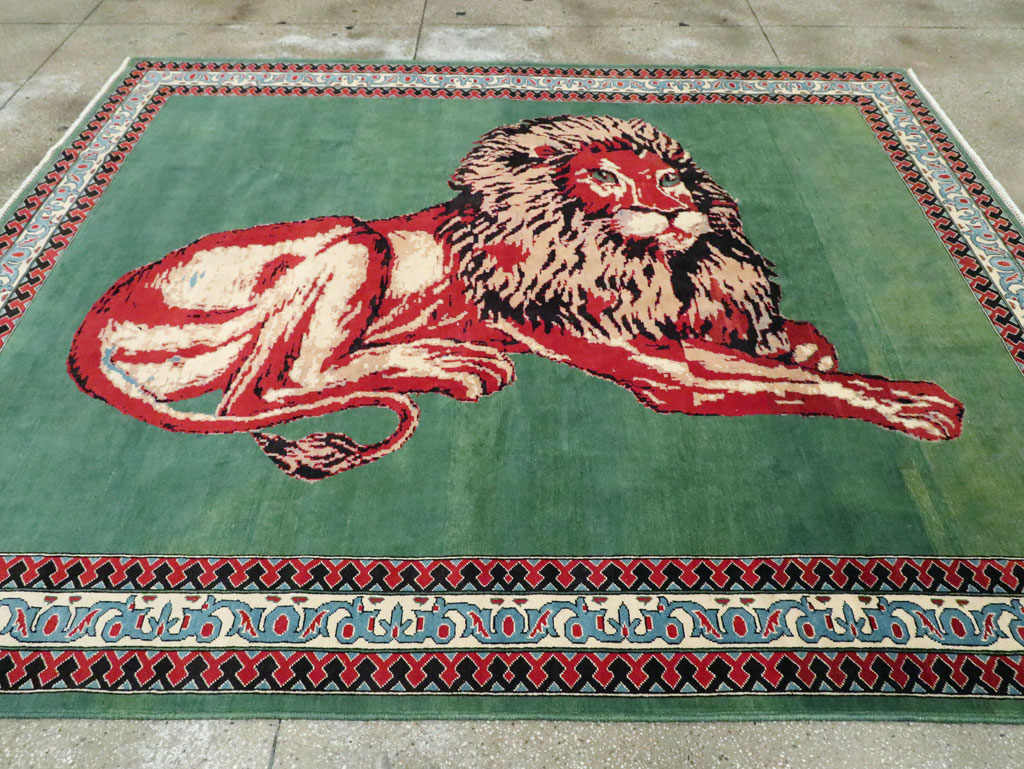 Modern Afghan Pictorial Carpet, No.29233 - Staging