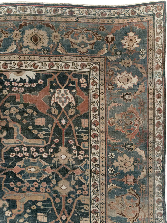 Antique Persian Bidjar Room Size Carpet, No.29237 - Staging