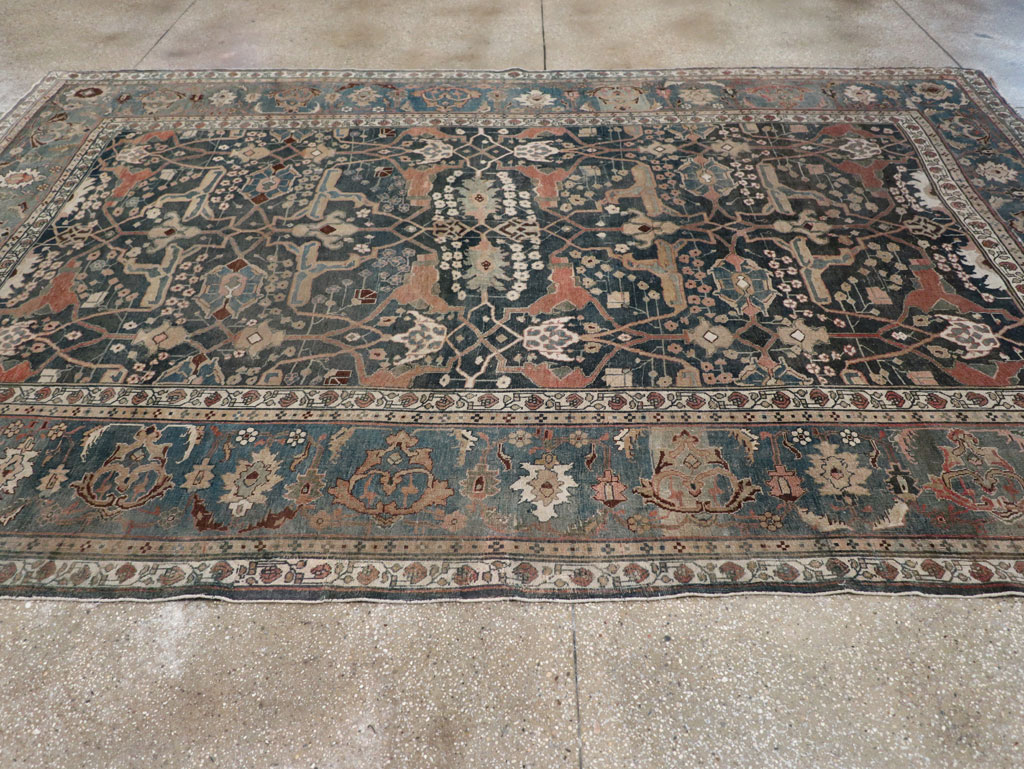 Antique Persian Bidjar Room Size Carpet, No.29237 - Staging