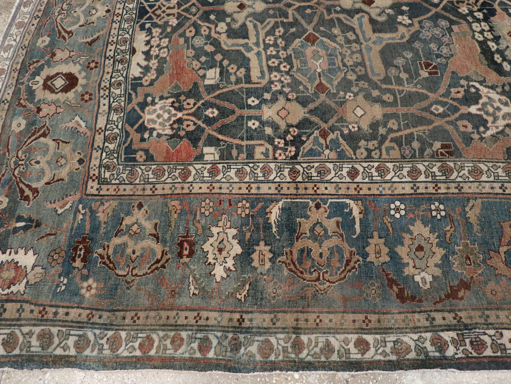 Antique Persian Bidjar Room Size Carpet, No.29237 - Staging