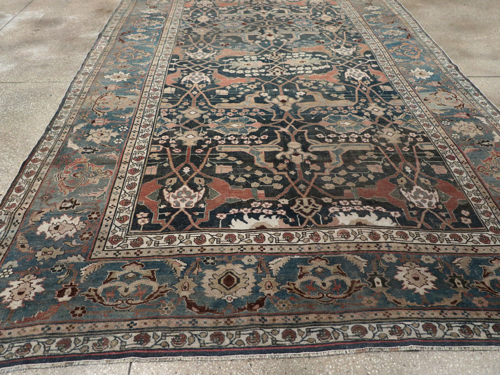 Antique Persian Bidjar Room Size Carpet, No.29237 - Staging