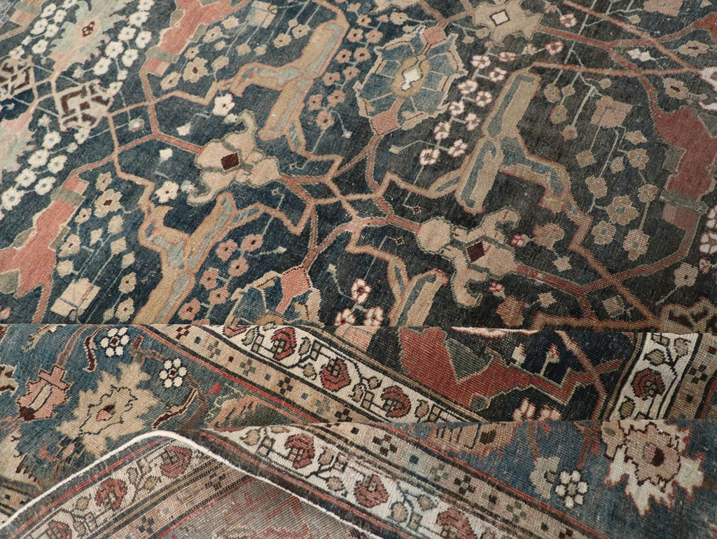 Antique Persian Bidjar Room Size Carpet, No.29237 - Staging