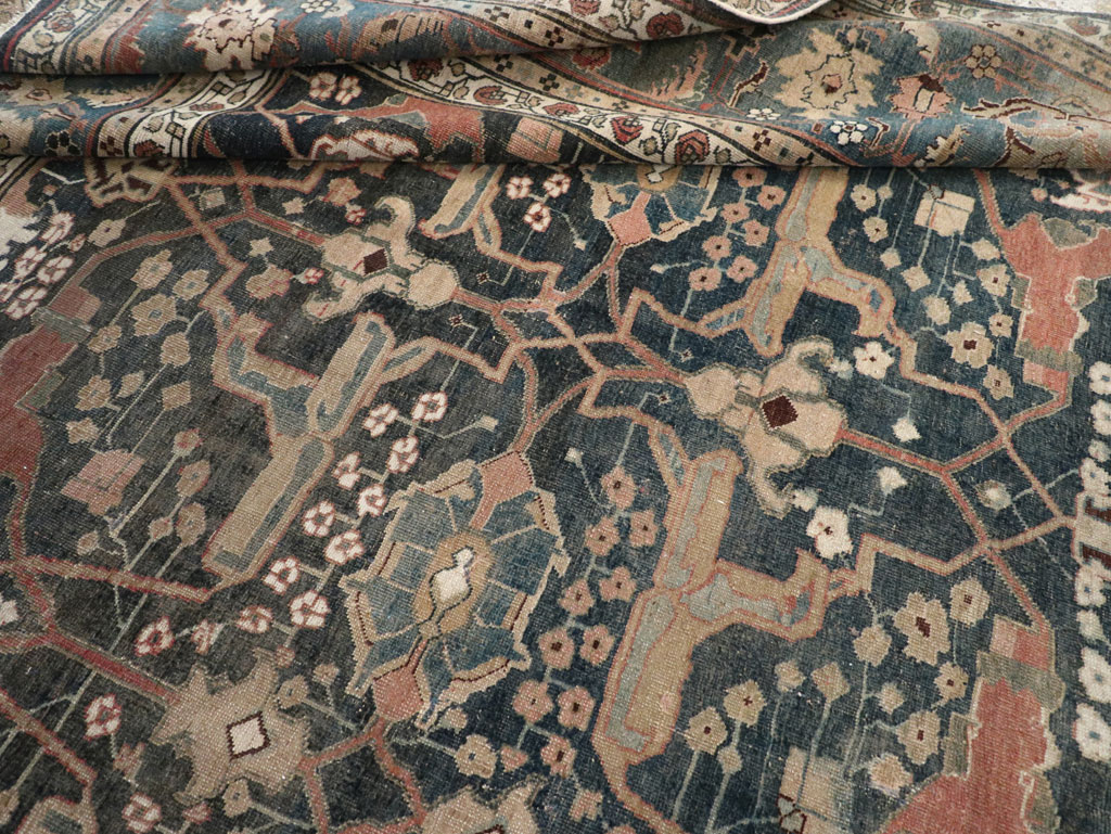 Antique Persian Bidjar Room Size Carpet, No.29237 - Staging