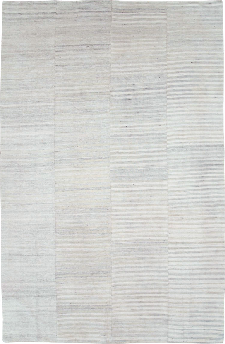 Vintage Turkish Flatweave Kilim Room Size Carpet, No.29244 - Staging