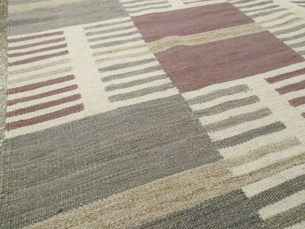 Modern Turkish Flatweave, No.29251 - Staging