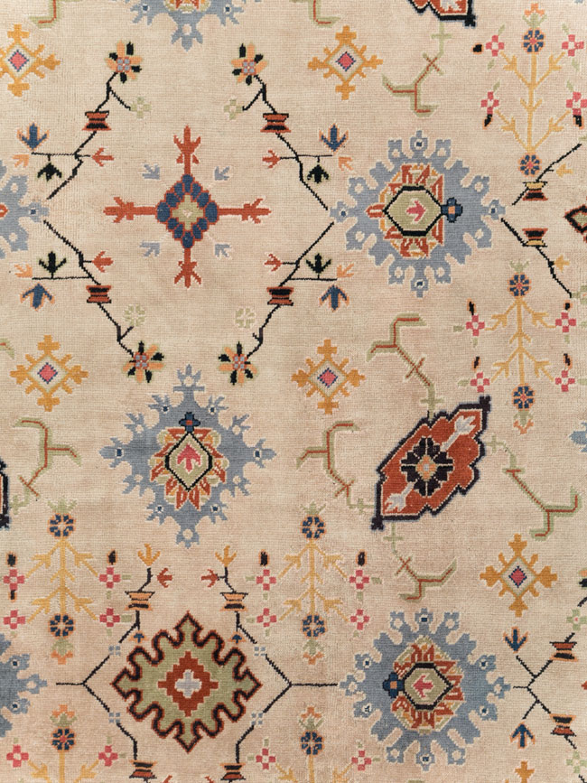 Vintage Turkish Oushak Large Room Size Carpet, No.29254 - Staging