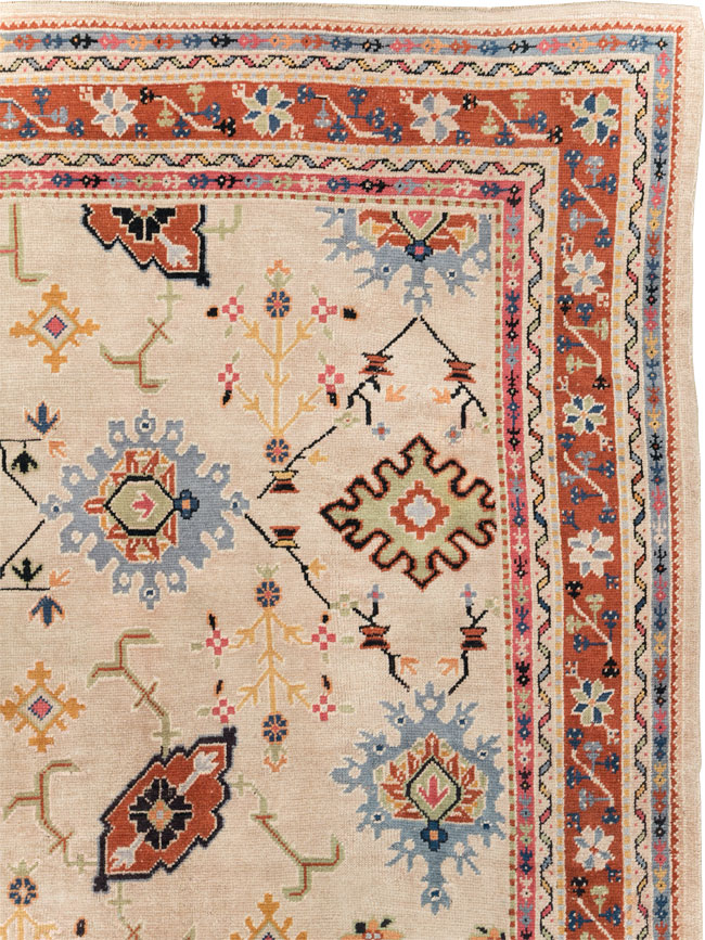 Vintage Turkish Oushak Large Room Size Carpet, No.29254 - Staging