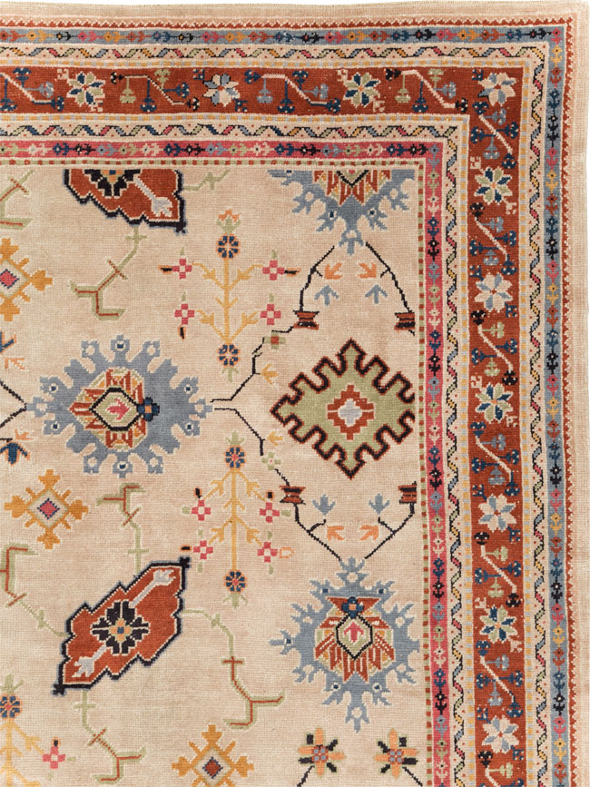 Vintage Turkish Oushak Large Room Size Carpet, No.29254 - Staging