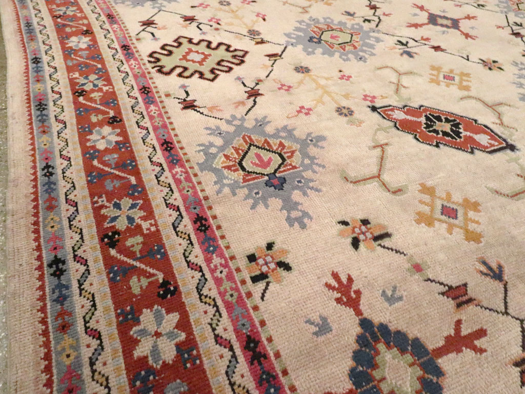 Vintage Turkish Oushak Large Room Size Carpet, No.29254 - Staging
